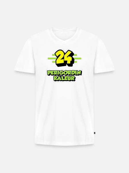 Complaining Périgordin - Men's Premium Organic T-shirt with V-neck - white