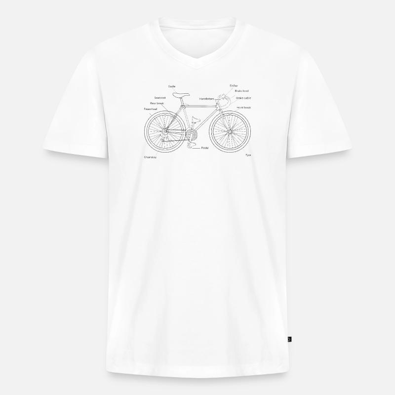 Design braucht Image - Männer Premium Bio T-Shirt mit V-Ausschnitt - Weiß