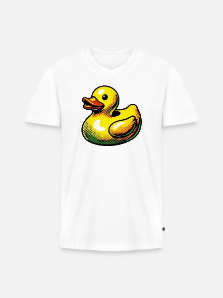 Duckling Duck Duck Duck - Men's Premium Organic T-shirt with V-neck - white