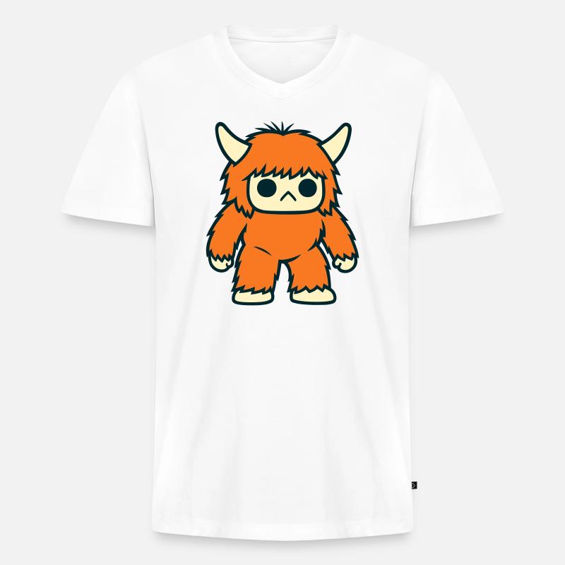 Cute Devil by toystudio 71 / FANMAN - Männer Premium Bio T-Shirt mit V-Ausschnitt - Weiß