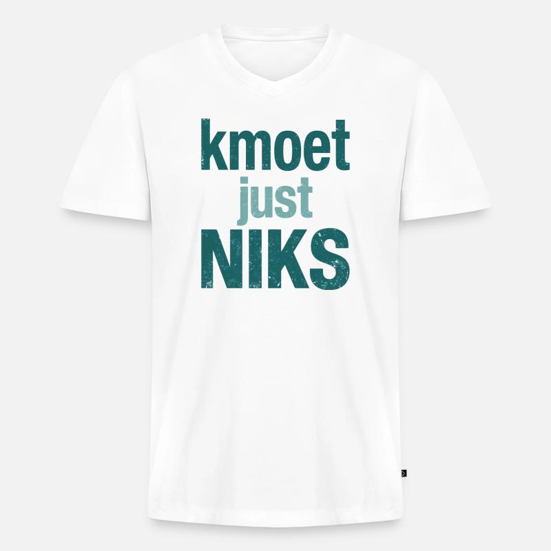 Sie müssen einfach nichts tun - Männer Premium Bio T-Shirt mit V-Ausschnitt - Weiß