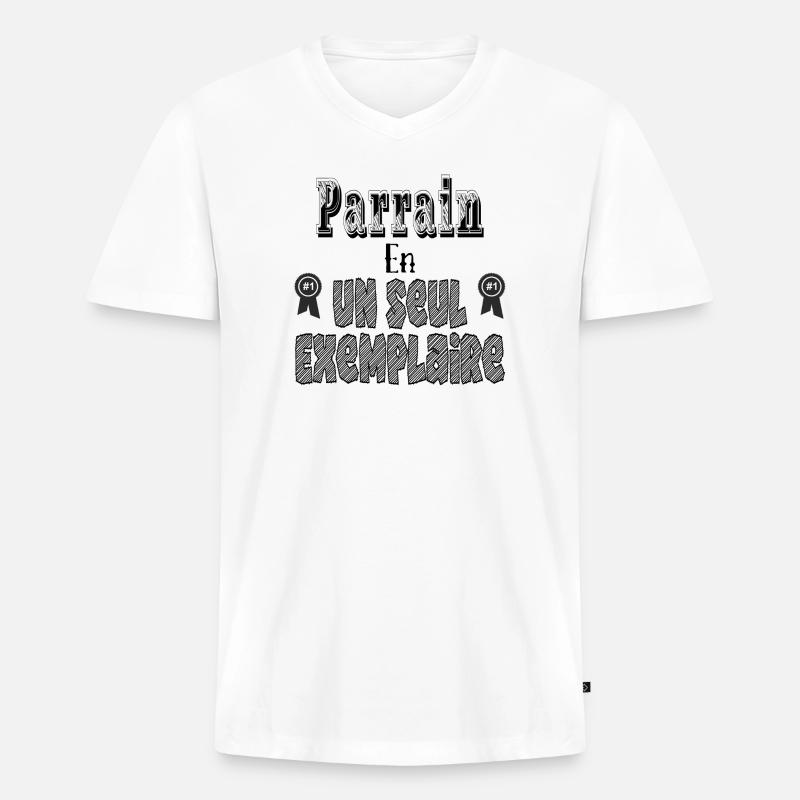 Sponsor in einem Exemplar - Männer Premium Bio T-Shirt mit V-Ausschnitt - Weiß