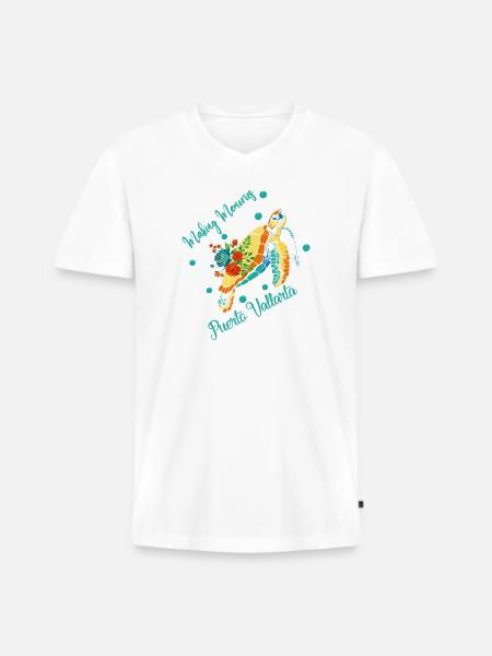 making memories Puerto Vallarta Vacation Souvenir  - Men's Premium Organic T-shirt with V-neck - white