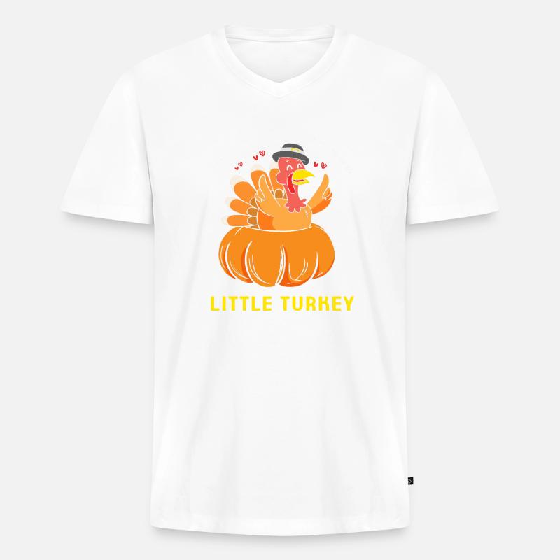 Thanksgiving Mama Mutter Oma Großmutter - Männer Premium Bio T-Shirt mit V-Ausschnitt - Weiß