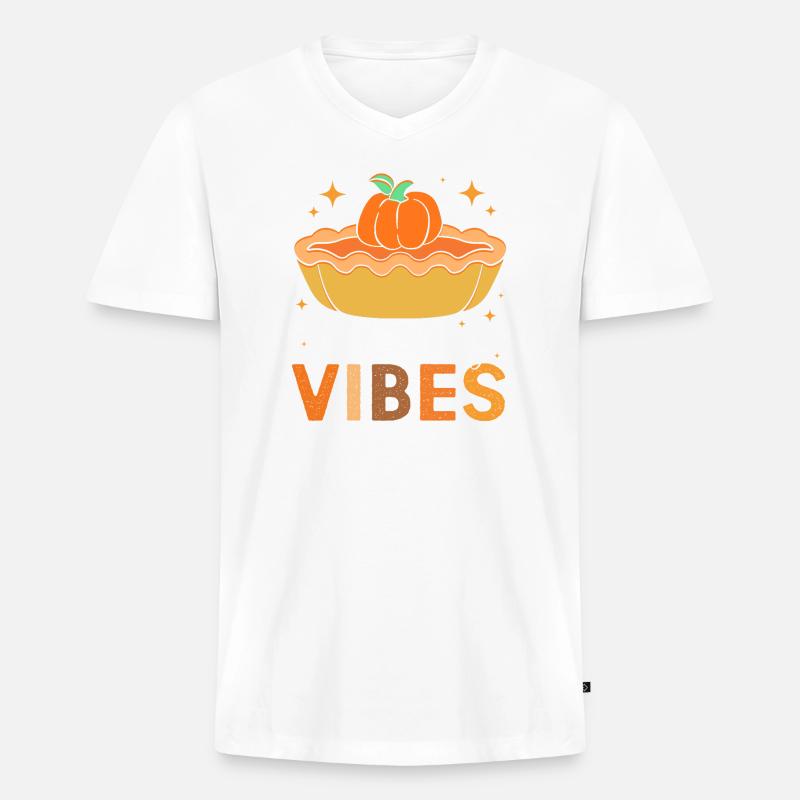 Thanksgiving Mama Mutter Oma Großmutter - Männer Premium Bio T-Shirt mit V-Ausschnitt - Weiß