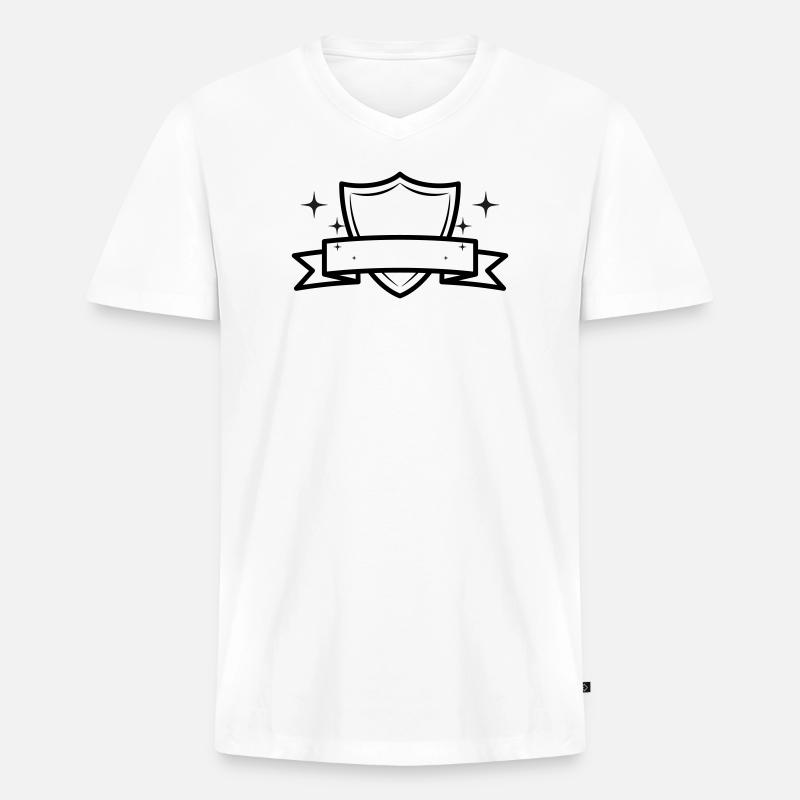 Team - Geschenkidee - Symbole - Männer Premium Bio T-Shirt mit V-Ausschnitt - Weiß