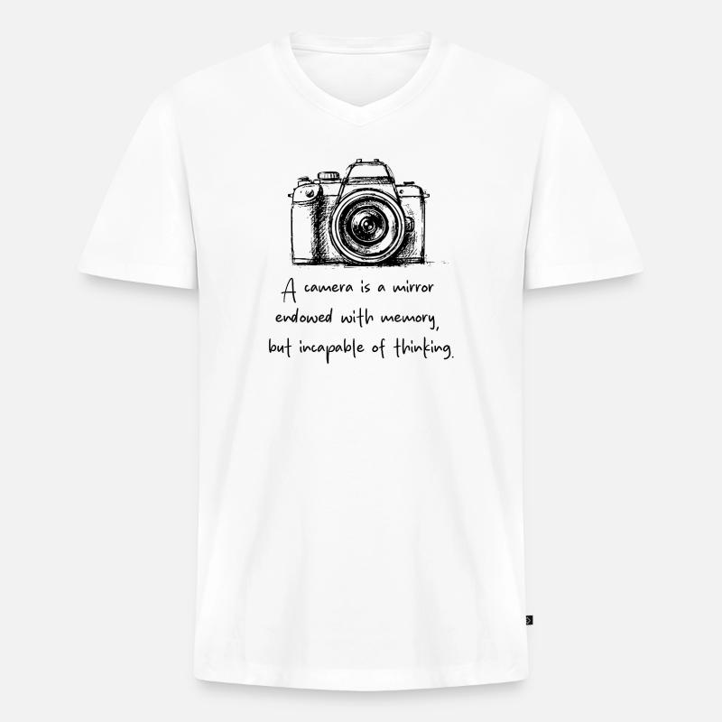 Fotografie jenseits der Techinique - Männer Premium Bio T-Shirt mit V-Ausschnitt - Weiß