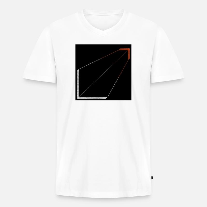 Silent Structure - Männer Premium Bio T-Shirt mit V-Ausschnitt - Weiß