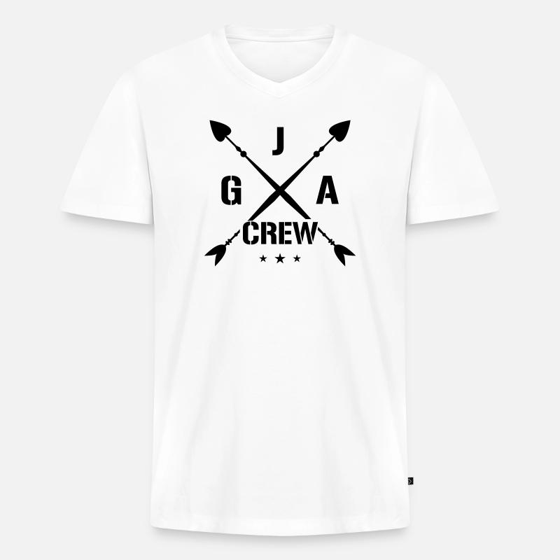 Jga Crew Junggesellenabschied - Männer Premium Bio T-Shirt mit V-Ausschnitt - Weiß