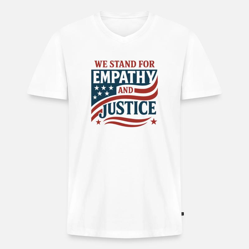 Forensic Nurse Practitioner Empathy & Justice - Männer Premium Bio T-Shirt mit V-Ausschnitt - Weiß