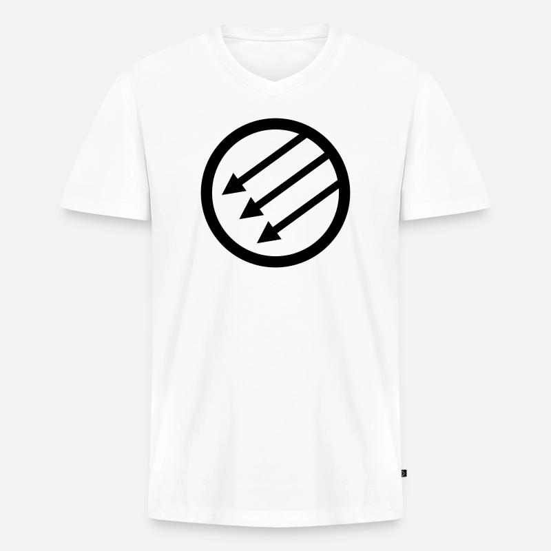 Iron Front / Eiserne Front / Järnfronten - Männer Premium Bio T-Shirt mit V-Ausschnitt - Weiß