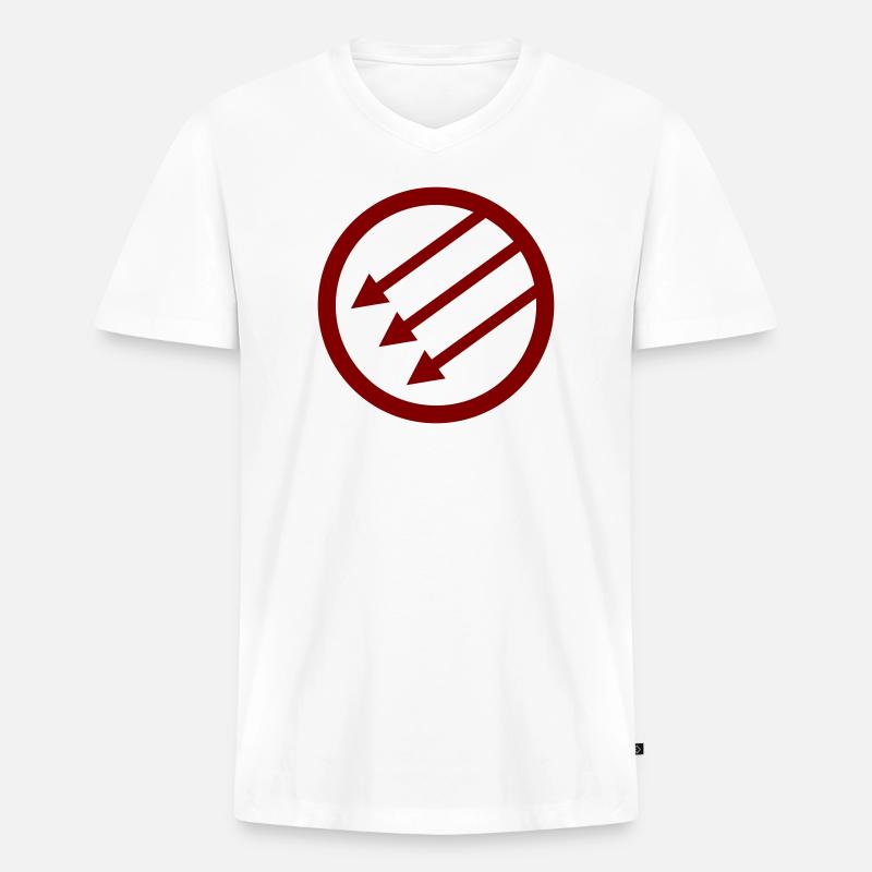 Iron Front / Eiserne Front / Järnfronten - Männer Premium Bio T-Shirt mit V-Ausschnitt - Weiß