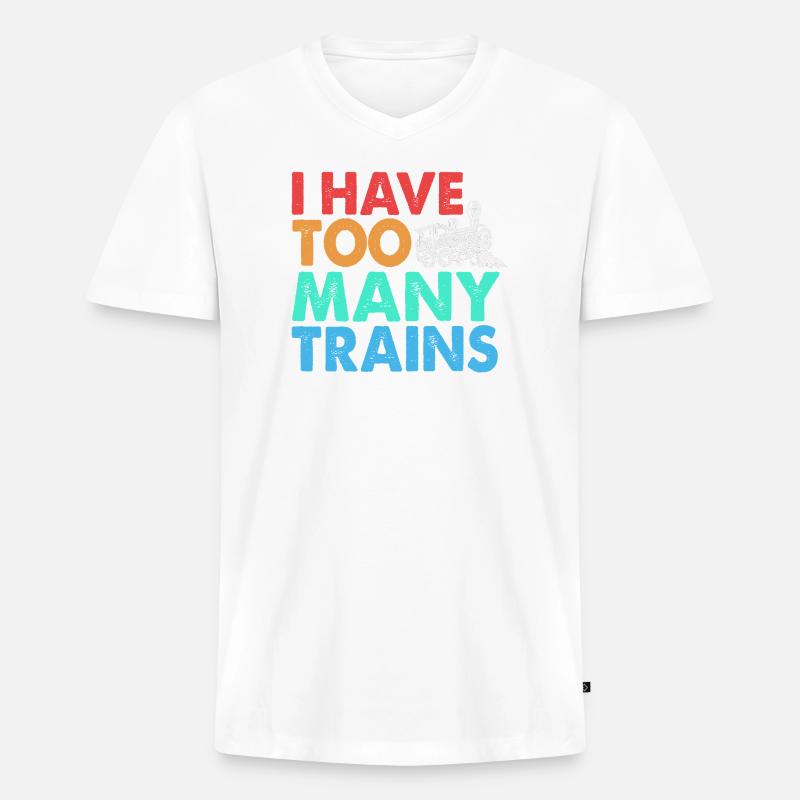 Model Railway Model Making Model Maker - Men's Premium Organic T-shirt with V-neck - white