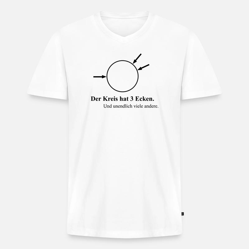 Drei Ecken - Männer Premium Bio T-Shirt mit V-Ausschnitt - Weiß