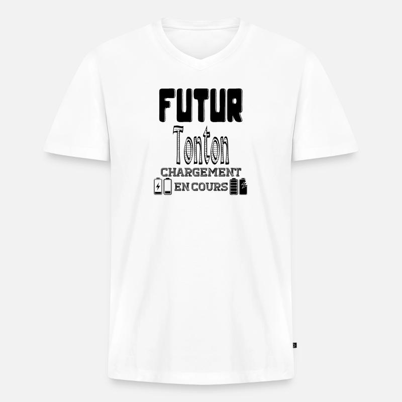 Future Uncle Loading In Progress - Men's Premium Organic T-shirt with V-neck - white