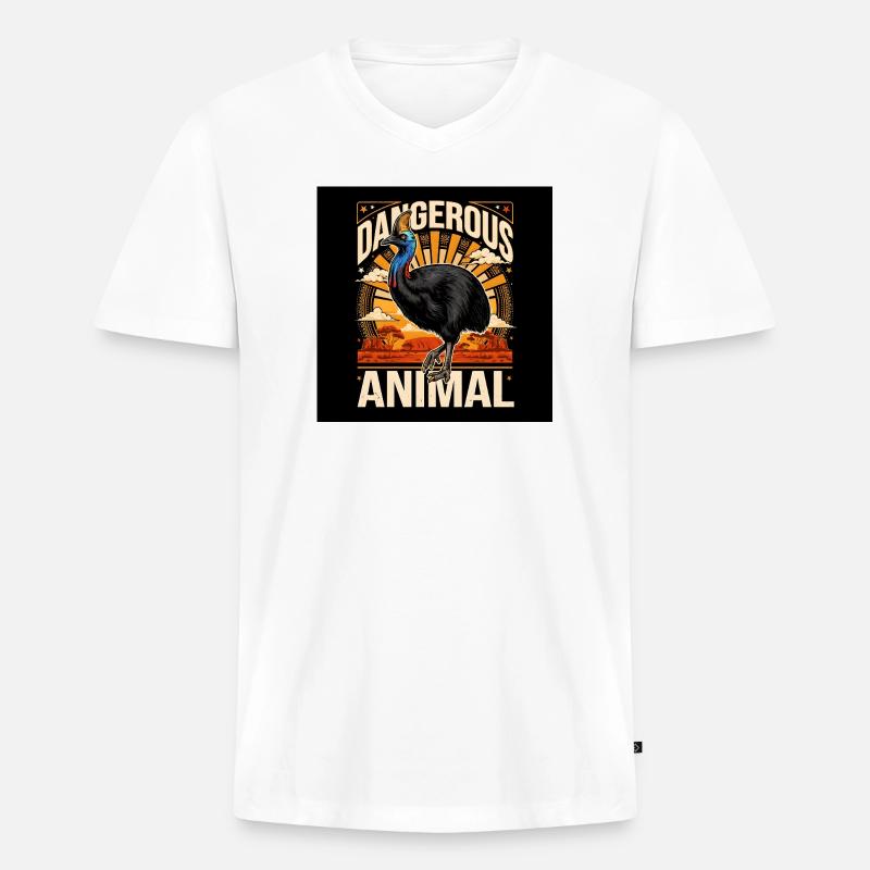Extremely perilous  - Männer Premium Bio T-Shirt mit V-Ausschnitt - Weiß