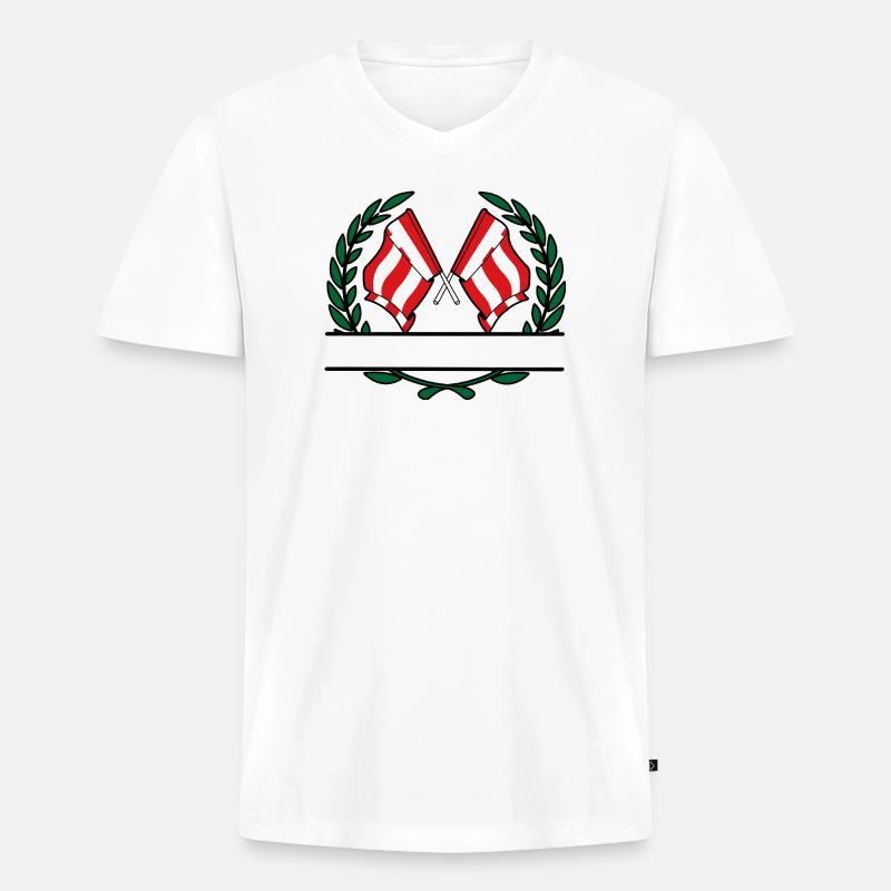 Eindhover Siegeswappen Custom - Männer Premium Bio T-Shirt mit V-Ausschnitt - Weiß