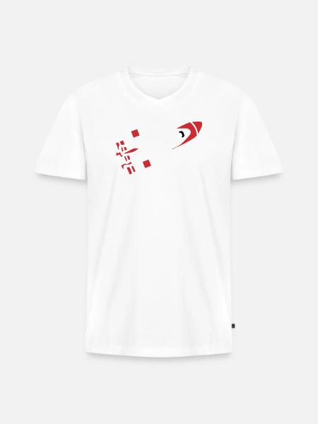 Abstract Rocket Silhouette - Men's Premium Organic T-shirt with V-neck - white