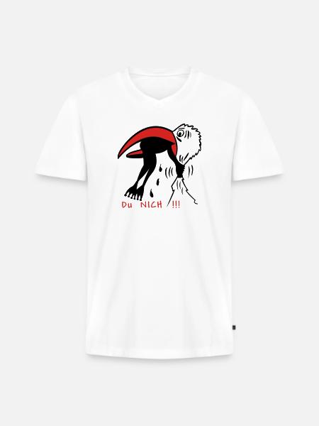 Frosch - T-shirt encolure en V Premium bio Homme - blanc