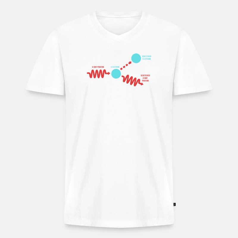 Quantenphysik Quantenmechanik Quantensprung - Männer Premium Bio T-Shirt mit V-Ausschnitt - Weiß