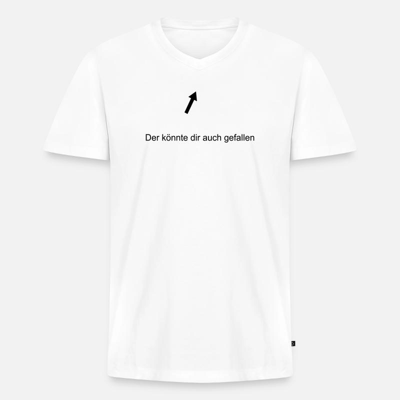 Der koennte dir auch gefallen - Männer Premium Bio T-Shirt mit V-Ausschnitt - Weiß