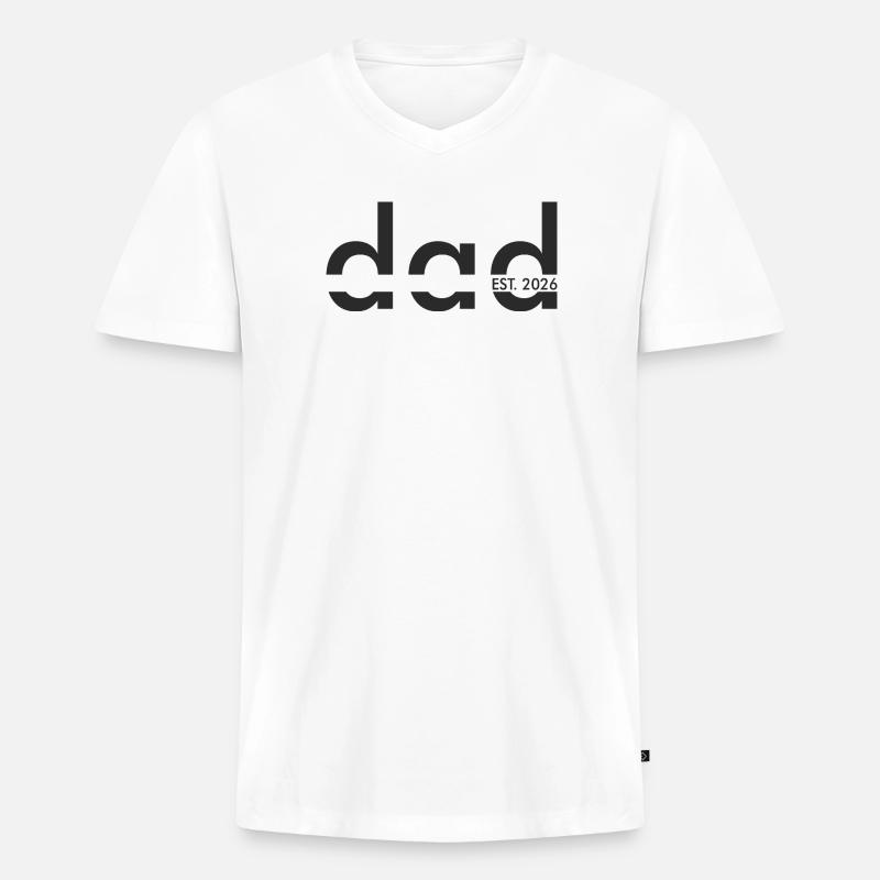 Dead EST 2026 Graphic - Männer Premium Bio T-Shirt mit V-Ausschnitt - Weiß