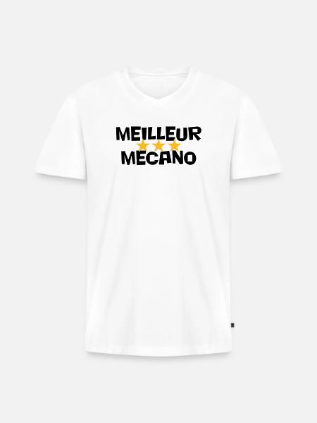 Best Mecano - Men's Premium Organic T-shirt with V-neck - white