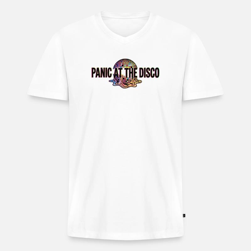 panic-at-the-disco - Männer Premium Bio T-Shirt mit V-Ausschnitt - Weiß