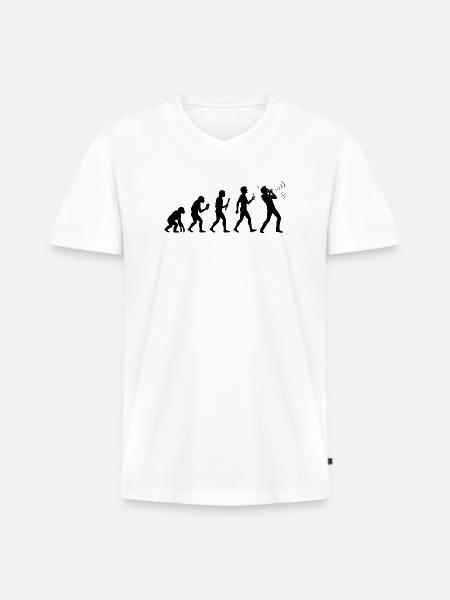 Instrument Harmonica Evolution Harmonica - Men's Premium Organic T-shirt with V-neck - white