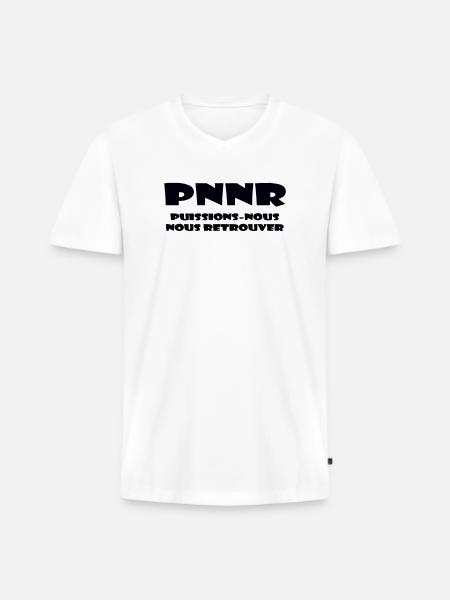 Design Graphique Abstrait - T-shirt encolure en V Premium bio Homme - blanc