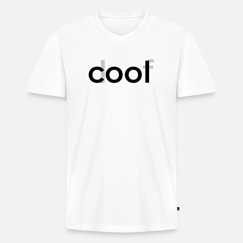 Bello buffo - Maglietta ecologica premium da uomo con scollo a V - bianco