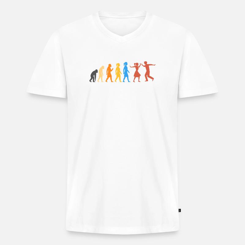 Swing Dance - The Highest Level of Evolution (2) - Men's Premium Organic T-shirt with V-neck - white