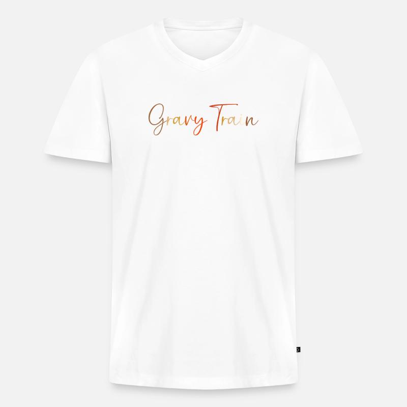 Thanksgiving Mama Mutter Oma Großmutter - Männer Premium Bio T-Shirt mit V-Ausschnitt - Weiß