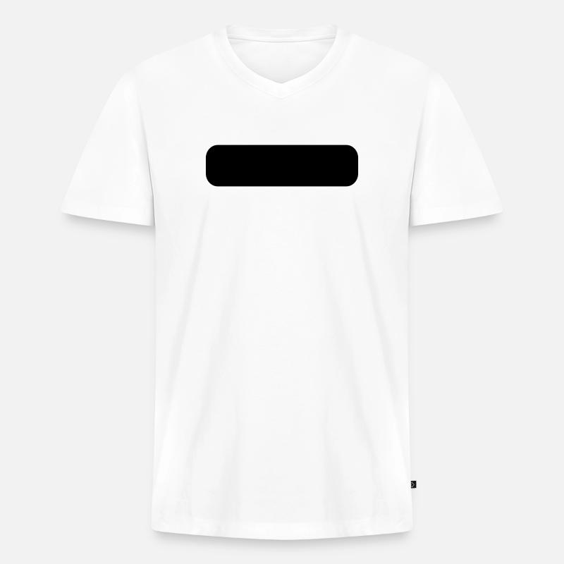 Abgerundetes Rechteck - Männer Premium Bio T-Shirt mit V-Ausschnitt - Weiß