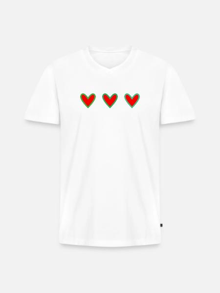 CHRISTMAS. YEAR. ANNIVERSARY. RETIREMENT. FEAST - Men's Premium Organic T-shirt with V-neck - white