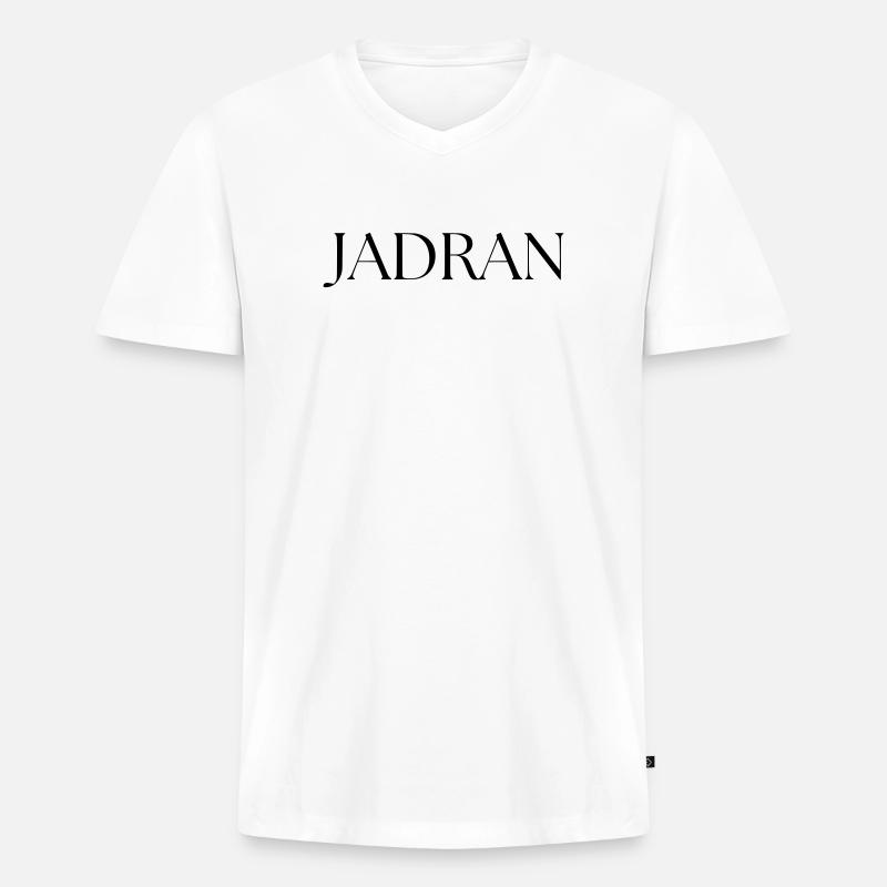 JADRAN_-1- - Männer Premium Bio T-Shirt mit V-Ausschnitt - Weiß