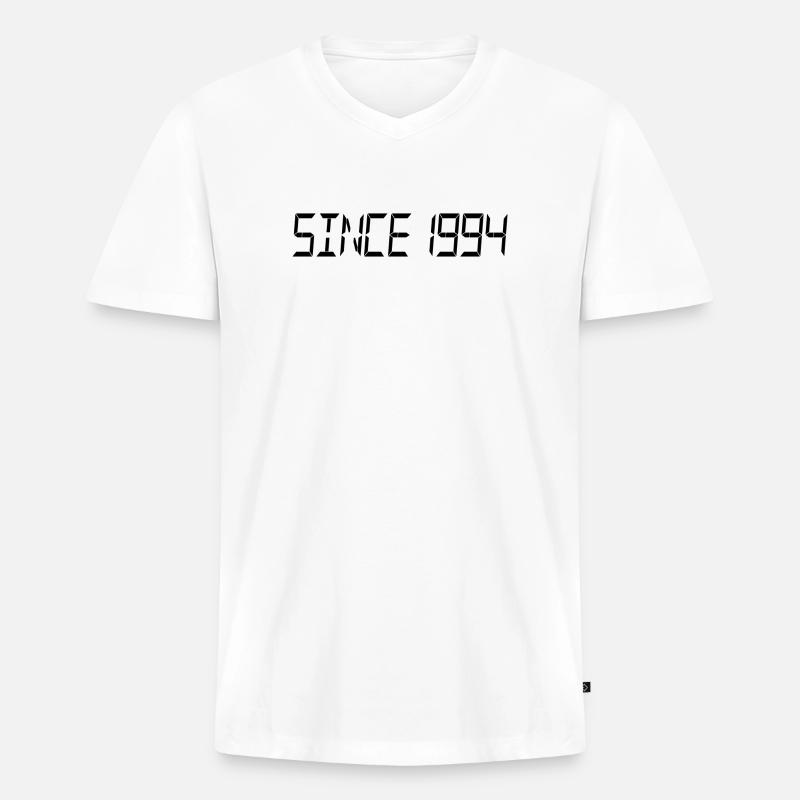 Seit 1994 - Männer Premium Bio T-Shirt mit V-Ausschnitt - Weiß