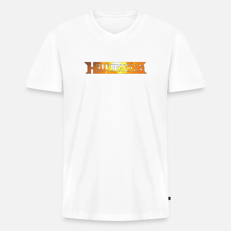 Hellbreakers - Männer Premium Bio T-Shirt mit V-Ausschnitt - Weiß