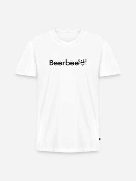 Beerbee Beer Bee Malle Saying TShirt - Men's Premium Organic T-shirt with V-neck - white
