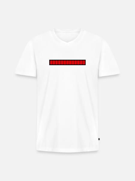 Rectangle loading bar Black Red (100%) - Men's Premium Organic T-shirt with V-neck - white