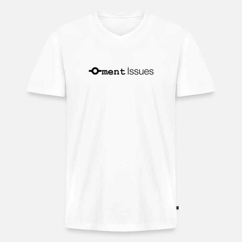 Commitment Issues - Men's Premium Organic T-shirt with V-neck - white