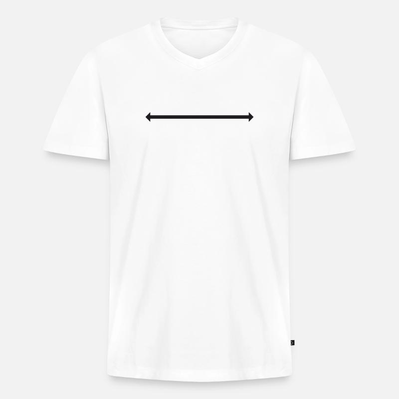 Symbol Pfeil mit zwei Spitzen - Männer Premium Bio T-Shirt mit V-Ausschnitt - Weiß