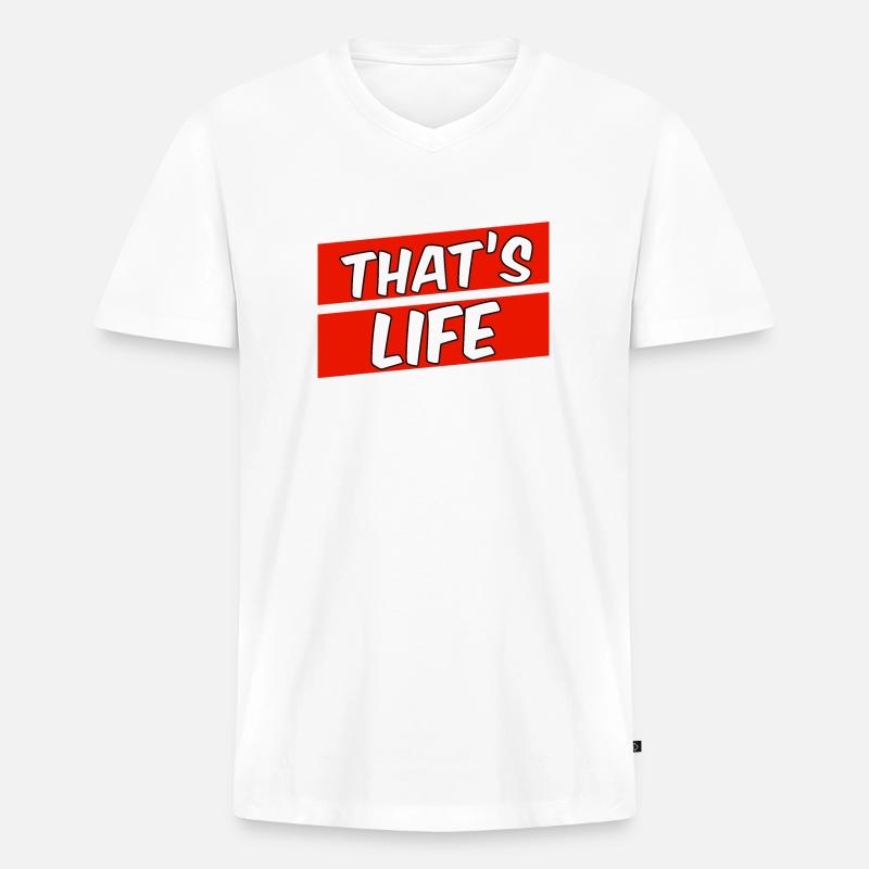 That’s life - Männer Premium Bio T-Shirt mit V-Ausschnitt - undefined