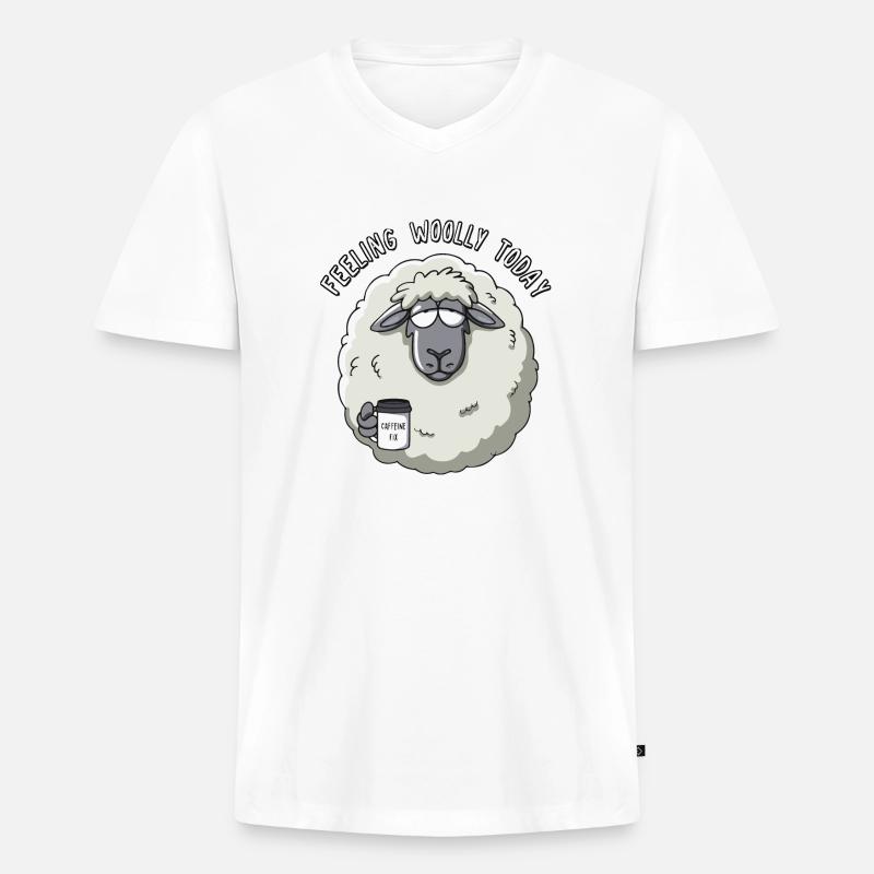 Feeling Woolly today - Männer Premium Bio T-Shirt mit V-Ausschnitt - undefined