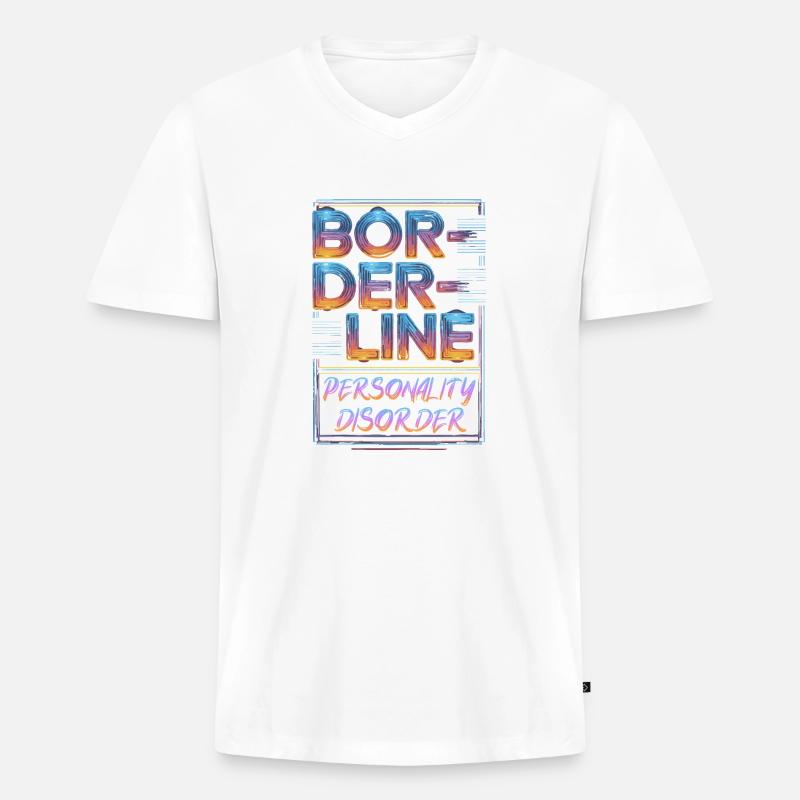 Borderline - Männer Premium Bio T-Shirt mit V-Ausschnitt - undefined