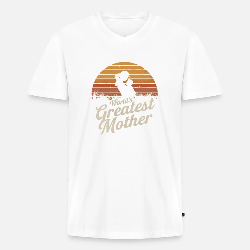 Die beste Mutter der Welt - Männer Premium Bio T-Shirt mit V-Ausschnitt - undefined