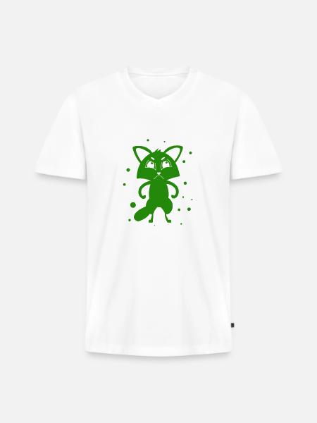 Ræv - Dyr, Zoologisk Have, Dyreelsker, Naturbeskyttelse - Premium økologisk T-shirt med V-hals til mænd - hvid