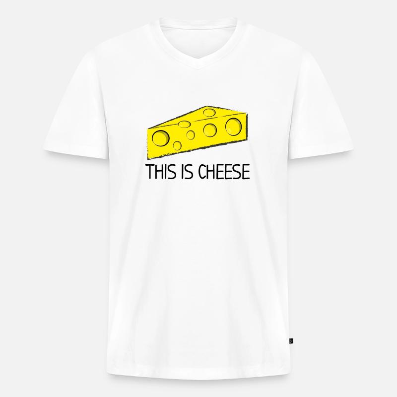 This is cheese - Männer Premium Bio T-Shirt mit V-Ausschnitt - Weiß