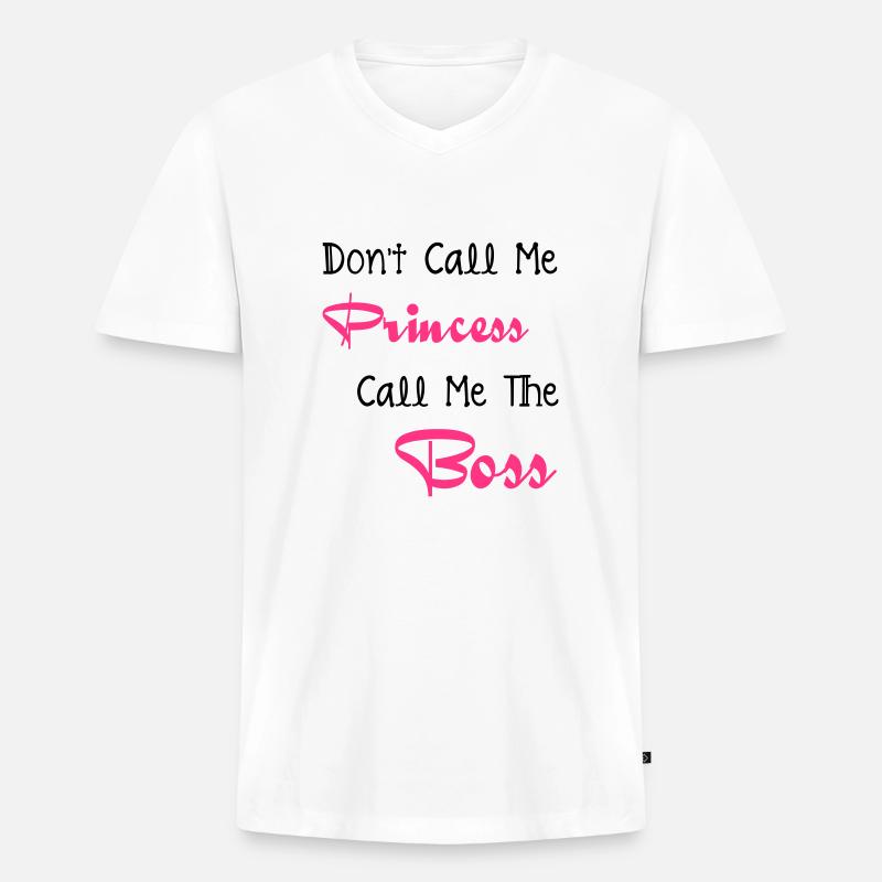 Boss - Männer Premium Bio T-Shirt mit V-Ausschnitt - Weiß