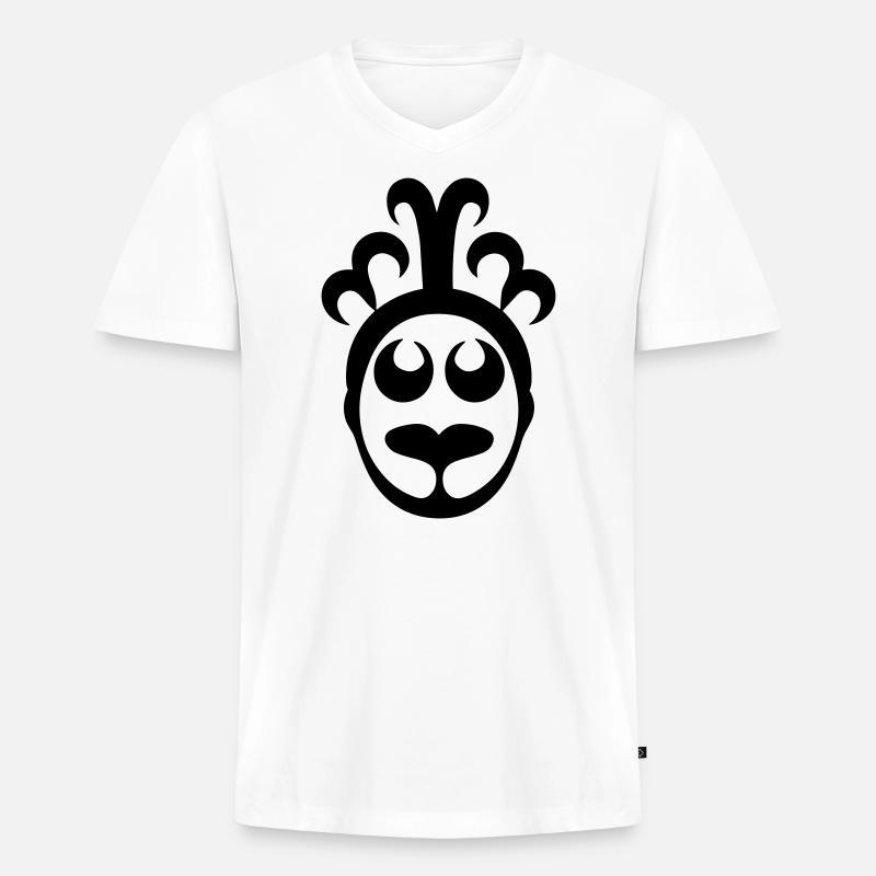 Clown - Männer Premium Bio T-Shirt mit V-Ausschnitt - Weiß